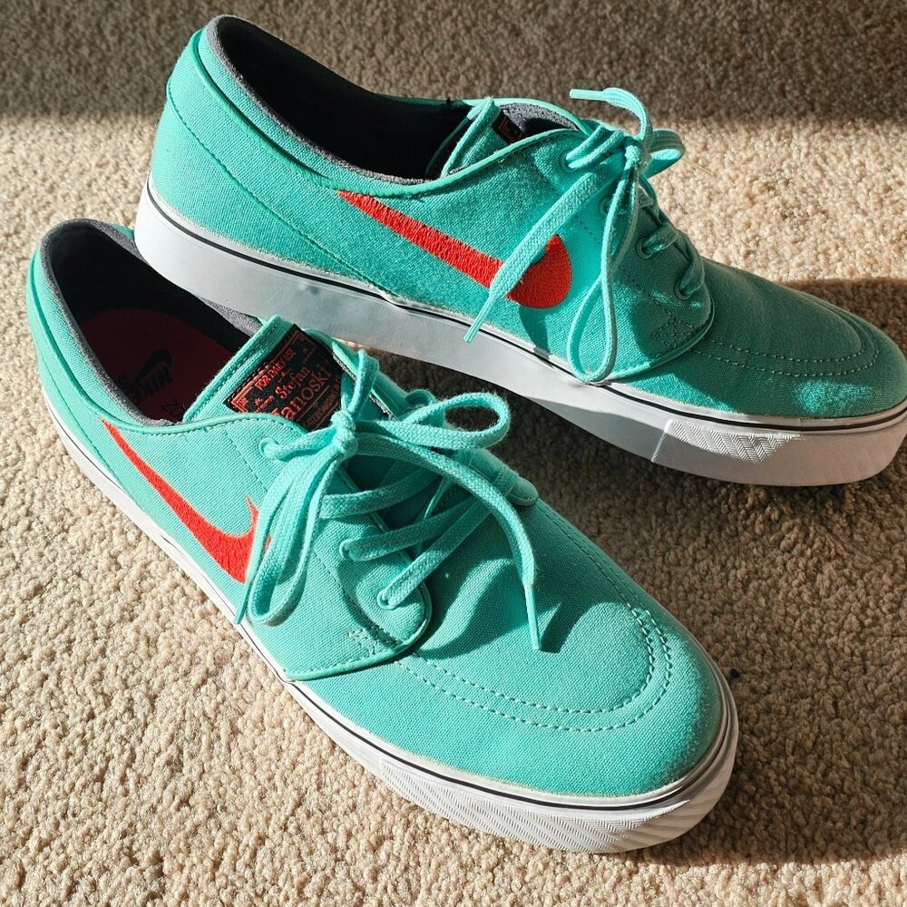 Nike SB Zoom Janoski Skate Shoes - Teal & Orange - Mens 11